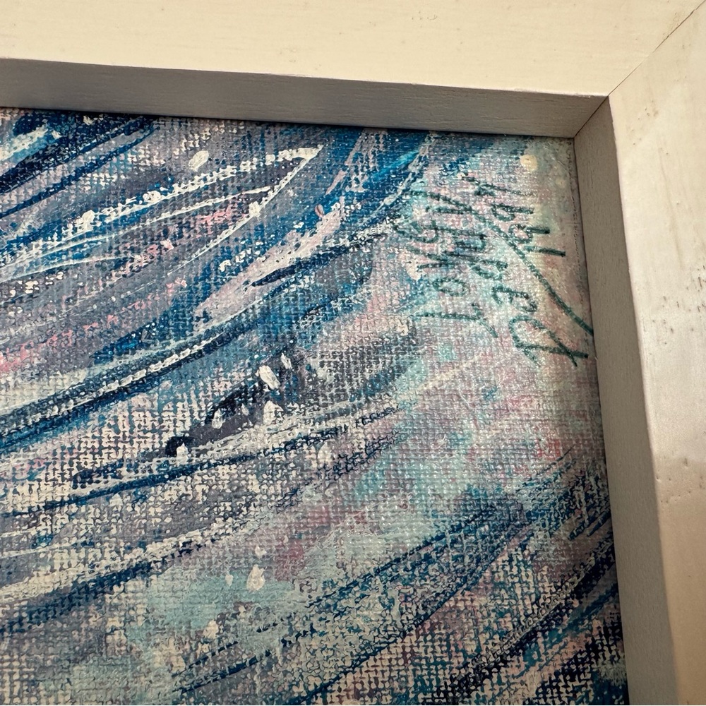 Vintage Hand-painted Wall Art - Angels 11” x 14” - Picture 3 of 5